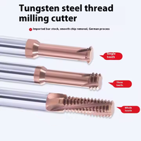 M1-M24 de fraise de fil enduite en acier métrique d'acier de tungstène de dent simple de trois dents pleines
