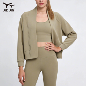 JIEJIN Designer Abbigliamento Sportivo all'Ingrosso per Donne, Giacca Sportiva a Maniche Lunghe ad Asciugatura Rapida per Yoga - Product Image 1