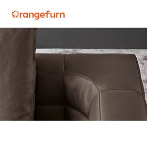 ओरांगफुर्न लक्जरी चेस्टरफील्ड चमड़े के सोफे अमेरिकी आधुनिक शैली के लिए ई-आकार दिन वास्तविक चमड़े के लिए - Product Image 6