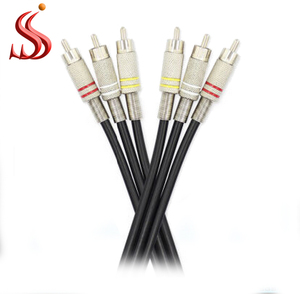 Wholesale 3 <strong>Rca</strong> to 3 <strong>Rca</strong> Cable Male to Male Gold Plated <strong>Audio</strong> Video Tv Cable - Product Image 2