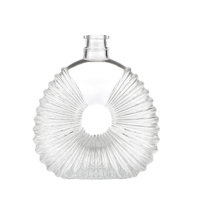 थोक कस्टम लोगो सुपर फ्लिंट ग्लास वाइन वोदका शराब की बोतलें 200 मिलीलीटर 375 मिली 500 मिलीलीटर 700 750 एमएल आकार - Product Image 1