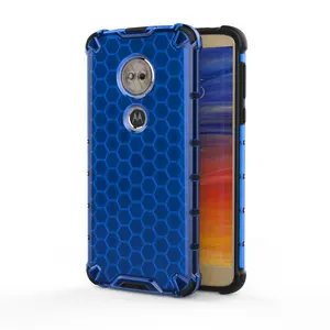 Back Cover Factory Honeycomb Handphone Casing TPU Bumper Mobile Phone Accessories Case for Motorola Moto G6 Play G8 Plus E5 Go G