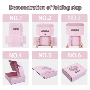 Reciclable inferior Moq Stock Embalaje de cartón <span class=keywords><strong>Correo</strong></span> Envío en movimiento Cajas de papel Caja de avión corrugado Cajas de envío - Product Image 6