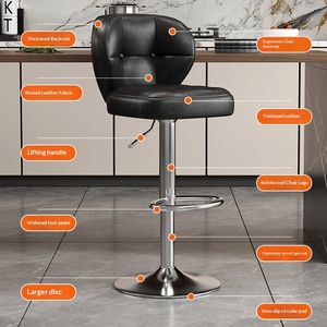 Taburete de bar, silla alta para el hogar, silla elevable de lujo ligero, sillón de bar, taburete para mostrador de recepción/caja, taburete alto - Product Image 3