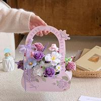 Boîtes à fleurs à emporter, paniers floraux, boîtes en papier, sacs à emporter en gros d'usine, boîtes d'emballage florales