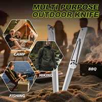 Couteau utilitaire pliant léger à lame Tanto, manche en acier intégral, couteau tactique EDC avec clip de poche pour le camping