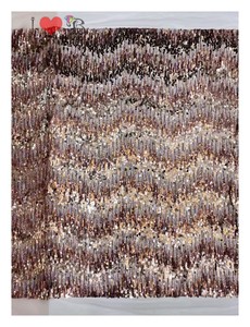 Ưa thích thêu <span class=keywords><strong>Polyester</strong></span> Kích cỡ khác nhau của đầy đủ Sequins vải tuyn thêu vải cho phụ nữ may mặc - Product Image 2