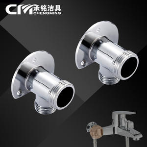 Support de fixation pour bras de douche Chengming, chromé poli, pour montage encastré ou apparent, pour conversion de robinet mitigeur - Product Image 1