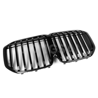 Ensemble de calandres avant de style racing à lamelles simples en ABS injecté noir brillant pour BMW X7 G07 LCI SUV 2022-2025
