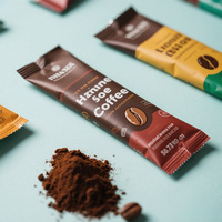 Sachets de café instantané à la poudre de Moringa imprimés sur mesure, sachets de café en bâtonnets, sacs de poudre de café
