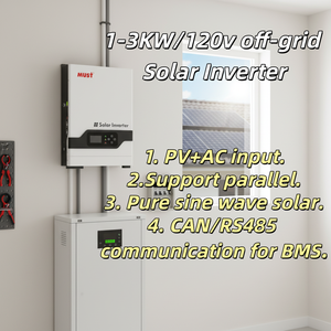 Generador de Energía <span class=keywords><strong>Solar</strong></span> Monofásico de 120V y <span class=keywords><strong>1000W</strong></span>, <span class=keywords><strong>Inversor</strong></span> de <span class=keywords><strong>12V</strong></span> Fuera de la Red con Controlador MPPT para Casas Pequeñas y Vida en Autocaravana - Product Image 2