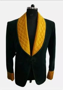 New Arrival <strong>Velvet</strong> Smoking <strong>Jackets</strong> Shawl Lapel Formal Tuxedos Loose Vintage <strong>Dinner</strong> Party Prom Suit Blazer Only a Short Coat - Product Image 3