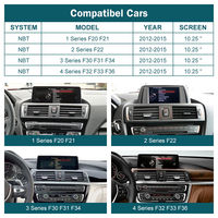 Écran d'affichage multimédia sans fil CarPlay Android Auto pour BMW Série 1/2/3/4 F20/F21/F22/F30/F31/F32/F33 NBT