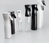 Vente chaude160ml 200ml 300ml 500ML noir blanc en plastique brumeux déclencheur eau barbier cheveux Fine brume bouteille de pulvérisation continue
