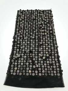 Robe de soirée style évolution pour femme avec <span class=keywords><strong>tissu</strong></span> <span class=keywords><strong>en</strong></span> maille ajourée brodée à sequins, tricoté chaîne extensible, 100 % polyester - Product Image 5