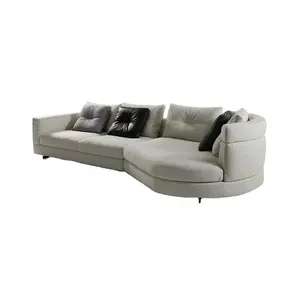 Custom Sofa Chesterfield 2/3/4 tempat duduk dapat dibaringkan Modern Sofa ruang tamu Boucle kain beludru Sofa Modular