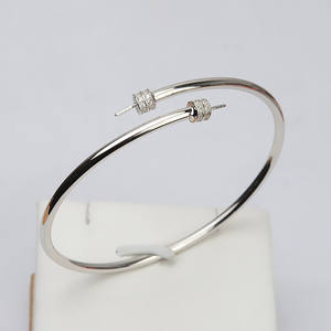 Pulsera de Plata de Ley S925 Personalizada con Doble Perla Hueca para Mujer, Anillo de Mano DIY con Accesorios Huecos de Semi-Perla - Product Image 1