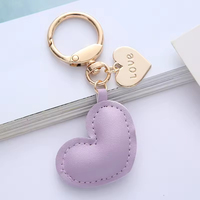 Gantungan Kunci Kulit PU Bentuk Hati Grosir, Gantungan Kunci Fashion, Hiasan Tas, Liontin Hati Peach, Gantungan Kunci Mobil Lucu, Aksesoris Gantungan Kunci