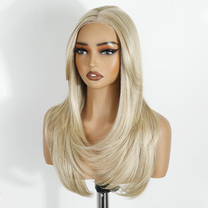 Perruque synthétique Latisha, résistante à la chaleur, blonde, sans colle, avec dentelle <span class=keywords><strong>frontale</strong></span> HD, perruques synthétiques à dentelle <span class=keywords><strong>frontale</strong></span> - Product Image 5