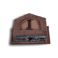 Lit rond lavable pour chats, court, en peluche, chaud et doux, pour l'hiver, à 2 sens
