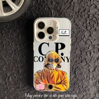 Coque de téléphone anti-chute et antichoc Fashion Electroplate IMD CP Company pour iPhone 12 13 14 15 16 17 Pro Max Plus