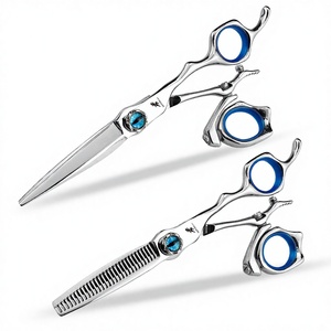 Set di Forbici Professionali Nepson da 6.0 Pollici in Argento, Forbici Piatte, Forbici Dentate, Forbici Sfilzatrici per <span class=keywords><strong>Parrucchieri</strong></span> e Barbieri - Product Image 1