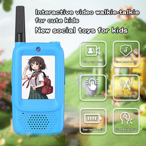 Aoro Lot de 2 Talkie-<span class=keywords><strong>walkie</strong></span> numériques sans fil rechargeables portables bleu et rose pour enfants, écran IPS de 2,0 pouces, batterie 1000-1500 mAh - Product Image 2