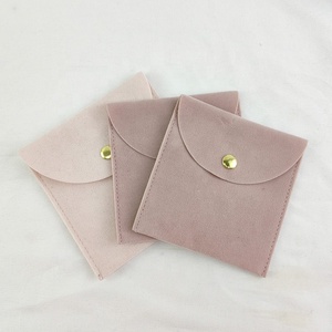 Custom Personalized Velvet Small <b>Envelope</b> Flap Microfiber Jewelry Pouch With Logo for Jewelry Bag Packaging Bags - Product Image 3