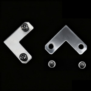 L-Shaped Corner Bracket Metal Silver Right Angled <b>Small</b> Size Durable Connector For Picture Frame <b>Mirror</b> Window Door Fixing - Product Image 3
