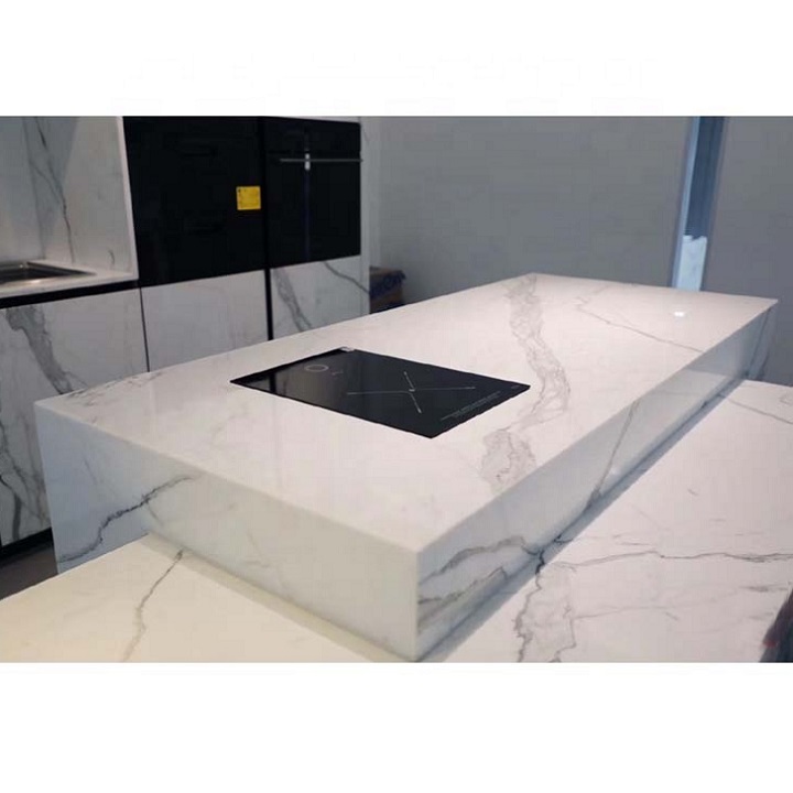 Искусственная белая кварцевая плита Calacatta, современный дизайн, кухонные столешницы для украшения