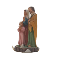 Statue de la Sainte Famille en résine peinte à la main, modèle de crèche, décoration de Noël pour la maison