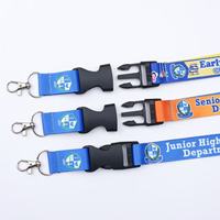 Tali Gantungan Leher Polyester Ramah Lingkungan, Gantungan Kunci, Tali Leher untuk Kunci, Dompet, dan Tempat Kartu Identitas