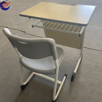 Meilleur prix - Bureau avec panneau frontal et chaises - Pupitres et chaises d'école - Pupitres et chaises métalliques pour étudiants en classe