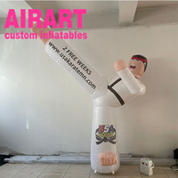 Homme gonflable de karaté de taille personnalisée, ballon gonflable de rôle de taekwondo