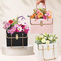 Sac cadeau de luxe en papier sulfurisé avec logo personnalisé pour bougies et articles artisanaux, motif floral classique