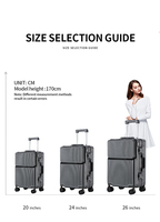 Promo! Koper Kabin Pesawat Bahan Aluminium Tahan Lama, Tas Laptop Custom 2 Set, Roda Universal Senyap Sederhana untuk PC