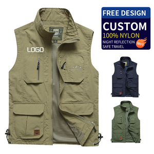 <span class=keywords><strong>Chaleco</strong></span> de <span class=keywords><strong>Hombre</strong></span> 100% Nailon, Estilo Maravilloso, Cuello Alto, Multibolsillos, para Actividades al Aire Libre - Product Image 4