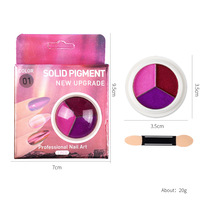 Poudre magique pour ongles en 3 couleurs, pigment pour nail art en titane