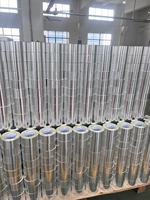 Ruban adhésif en aluminium pour conduits HVAC ronds, 50 mm x 50 m, auto-adhésif, imperméable, résistant à la chaleur, isolation de tuyaux, fabricant