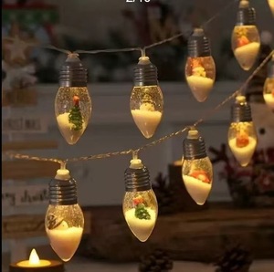 JeeFine - <span class=keywords><strong>Guirnalda</strong></span> de <span class=keywords><strong>Luces</strong></span> Decorativas LED para Exteriores, Impermeables, con Diseño de Muñeco de Nieve y Piñas, Color Blanco Cálido, para Regalo de Navidad - Product Image 3
