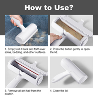 Masthome Rouleau et brosse anti-poils auto-nettoyants réutilisables pour animaux domestiques (chiens, chats) et vêtements