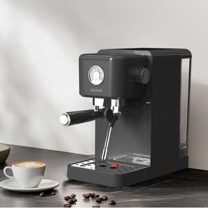 Machine à café semi-automatique italienne 20 bars, réservoir d'eau de 1,5 L, style rétro blanc cassé, utilisation domestique, mousseur à lait vapeur - Product Image 2