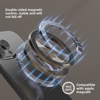 Soporte de Anillo Magnético de Doble Anillo de Aleación de Zinc para Teléfono con Giroscopio de Dedo, para Escritorio con Montaje en Sobremesa