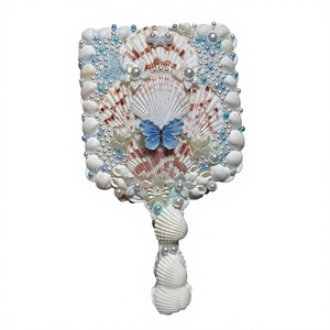 Miroir de luxe vietnamien en coquillages, fait main, en coquillages et verre, pour coiffeuse, maquillage, cadeaux de mariée, décoration de mariage, décoration intérieure et vente au détail - Product Image 3
