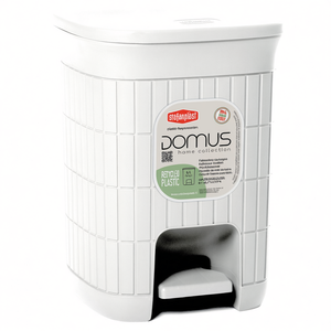 Cubo de basura para baño (6Lt) con tapa de pedal DOMUS HOME COLLECTION Blanco 90400 - Product Image 2