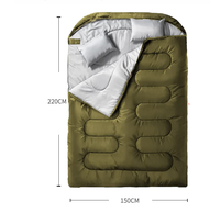 Produits de camping et de randonnée, sac de couchage en peluche pour le printemps, l'automne et l'hiver, sac de couchage gonflable double pour adultes, sac de couchage thermique pour adultes