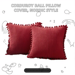 Housse de coussin carrée en velours côtelé uni, style nordique moderne, luxe léger, pour la maison, l'hôpital, l'hôtel - Product Image 2