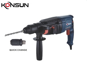 Marteau perforateur rotatif électrique KONSUN KX83415 24 mm 3-en-1 avec moteur à balais 620W, qualité DIY, portable pour béton, bois, brique - Product Image 4