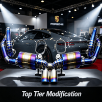 Système d'échappement en titane pour Porsche 911 991, avec commande de soupapes, réduction de poids, esthétique bleu brûlé, compatible 2011-2019