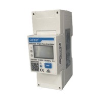 Compteur d'énergie monophasé Chint DDSU666 230V 60A 80A RS485 Modbus Version anglaise Rail DIN Compteur de puissance bidirectionnel